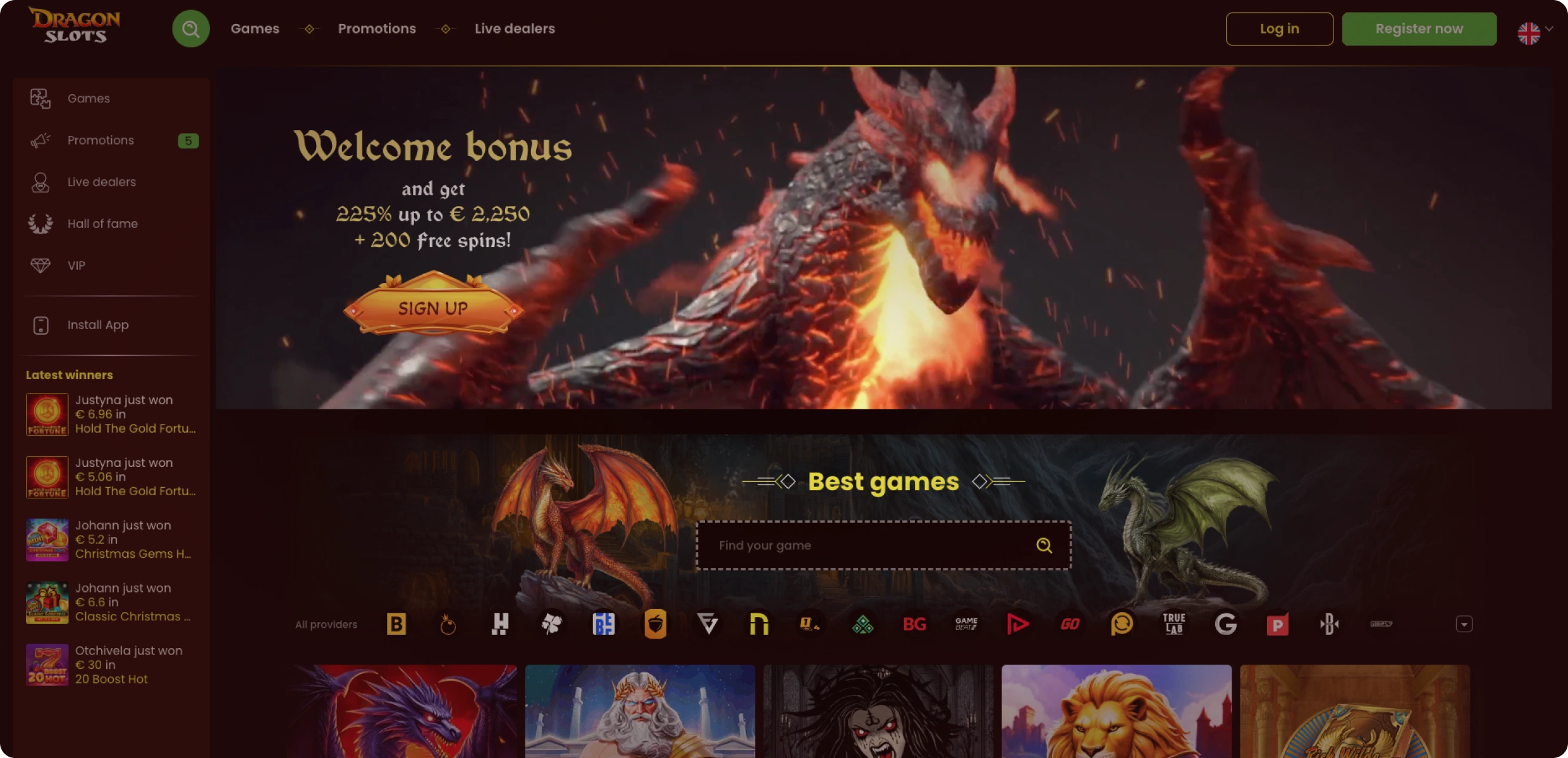 Dragon Slots casino platform