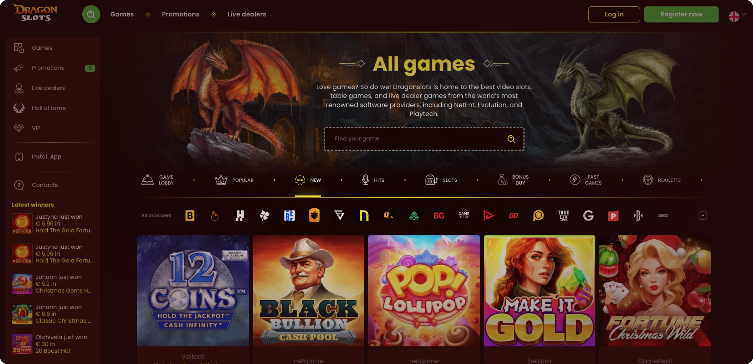 Dragon Slots site